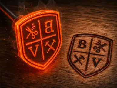 Traditional embroidered branding marks