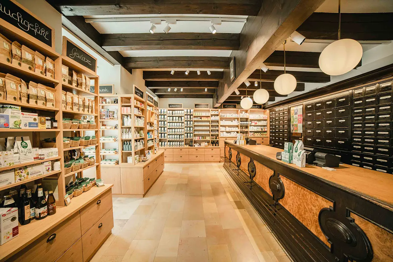 Contemporary interior of the KOTTAS Kräuterhaus