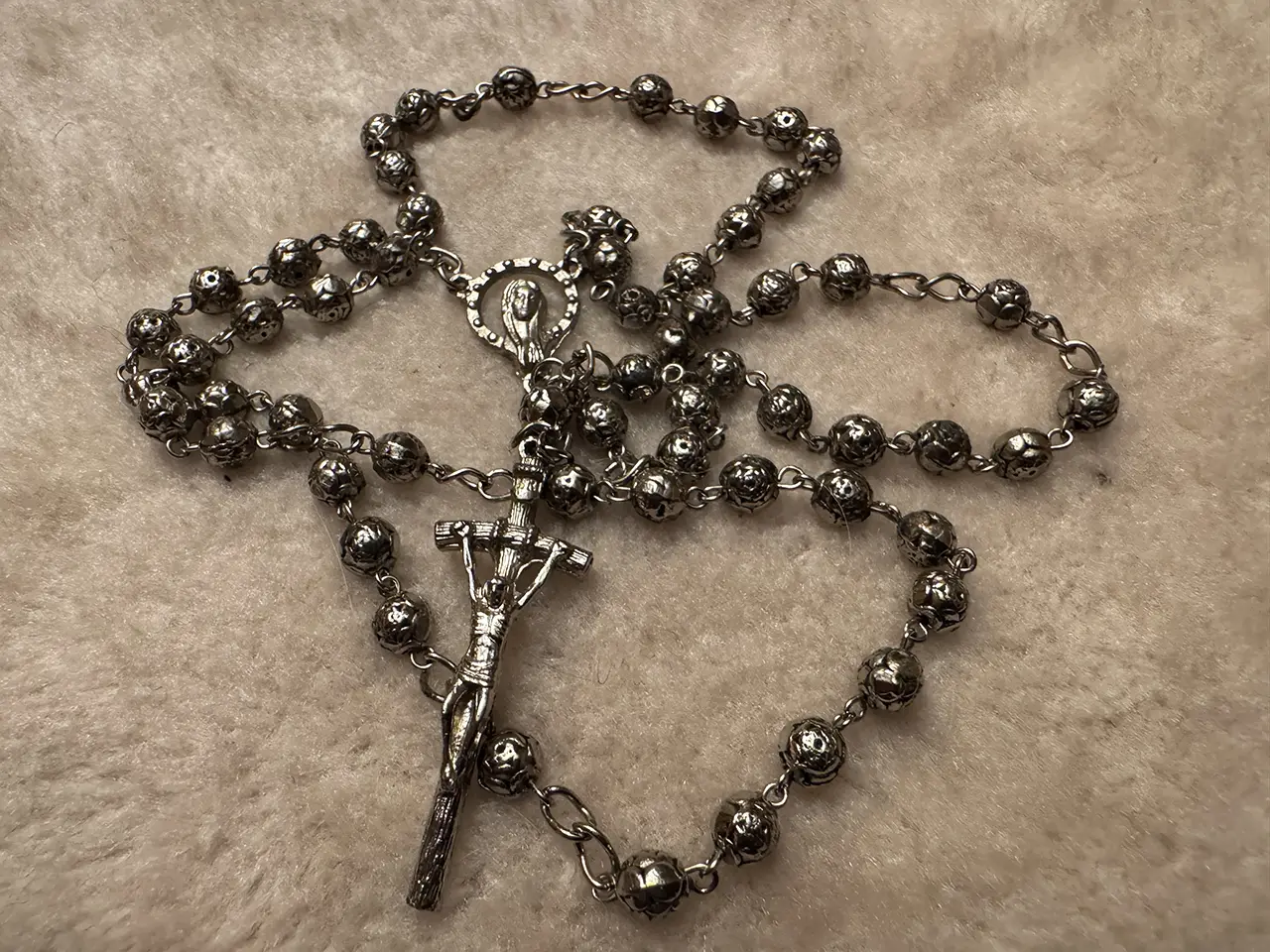 A rosary.