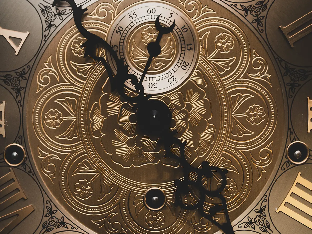 An intricate watch face