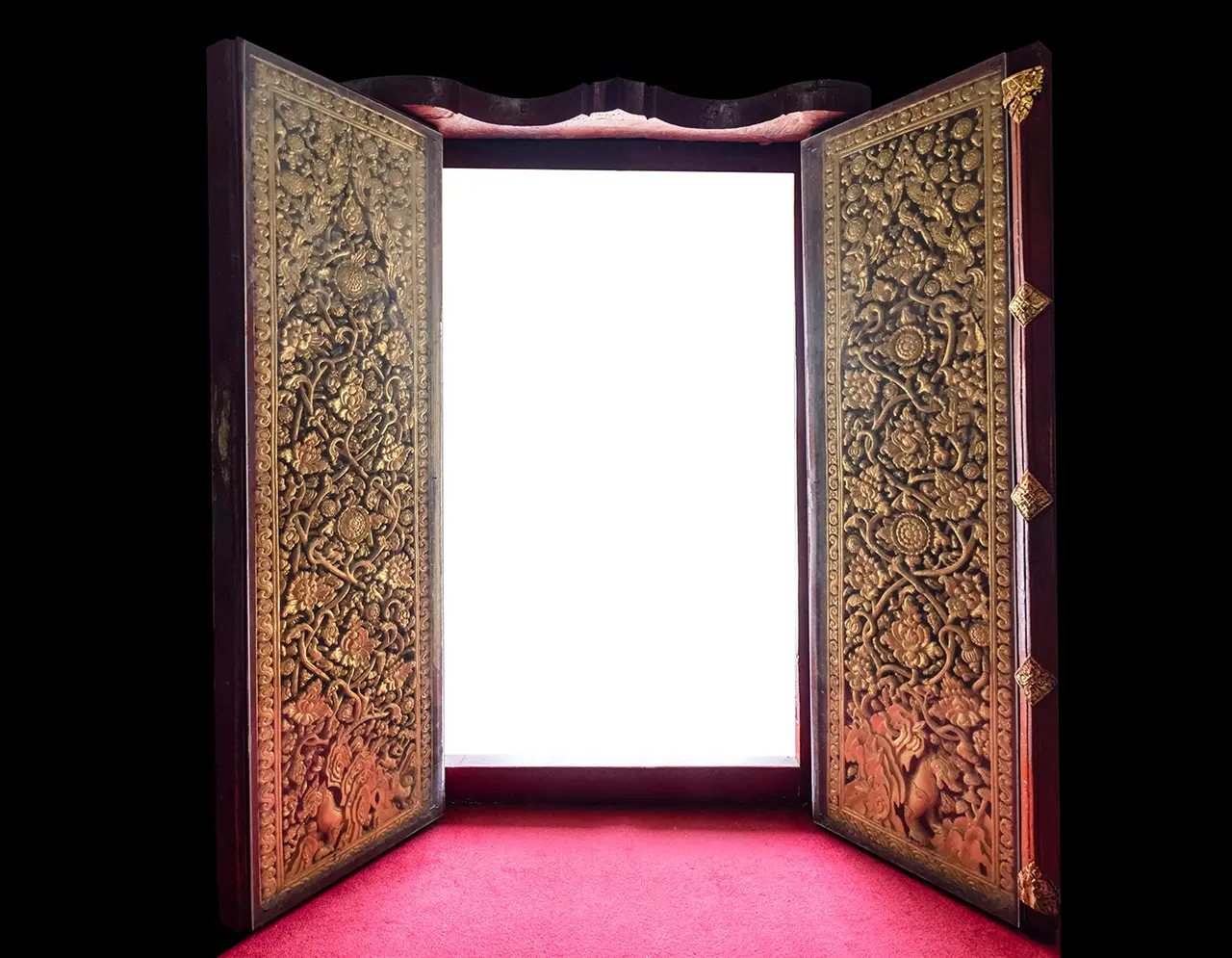 The Image of an Ornate Open Door