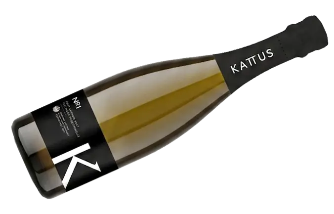 A bottle of sparkling wine by the Austrian Kattus family company